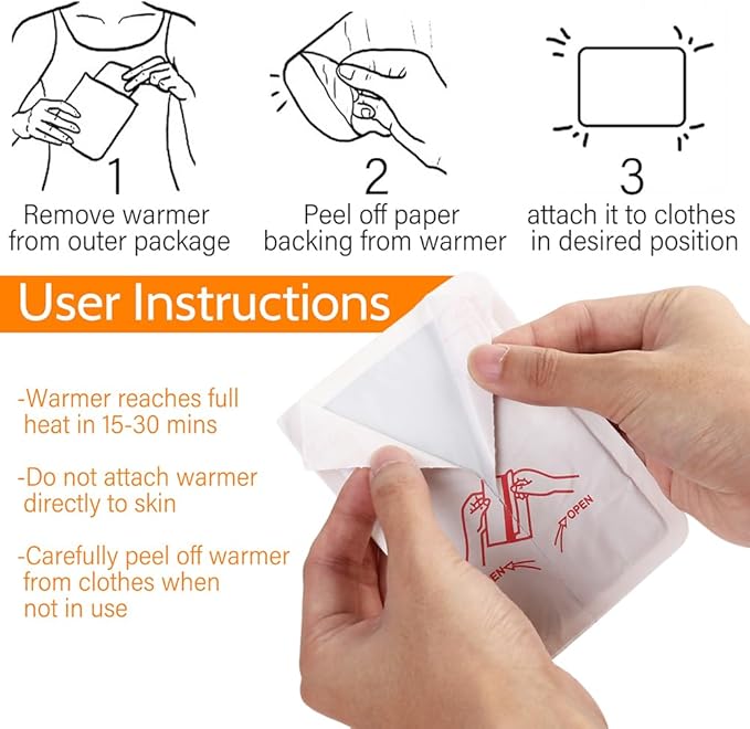 Body Warmers with Adhesive Backing, 20 Packs, Large Heating Pads Back waist, 12 Hours Long Lasting, Safe Natural Odorless Air Activated Warmers, for Warmth and Pain Relief