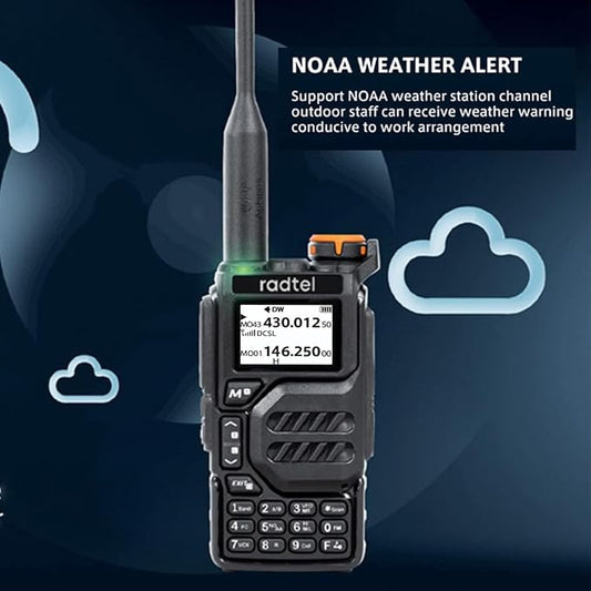 Radtel RT-590 Tri-Band Radio Air Band Receive Two-Way Radio 200CH 5 Watts NOAA Weather Alert Huge Features SCAN/VOX/AM/FM Radio/DTMF… (basic version)