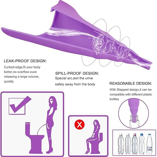 8 PCS Portable Reusable Men's and Women's Outdoor Urinal Funnel, for Camping Trips, Hiking Gear, Traffic jams and queues.