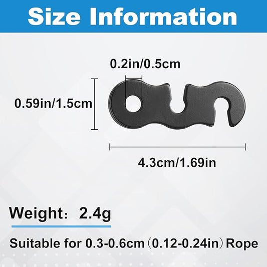 SATINIOR Guyline Tensioner Aluminum Alloy Guy Line Cord Adjusters Tent Rope Tensioners Paracord Tensioner for Outdoor Tent Camping Hiking Accessories