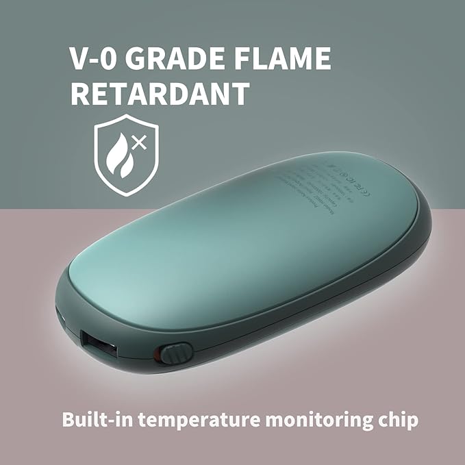Unigear Electric Hand Warmers Rechargeable, 10000mAh Portable USB Hand Warmer & Power Bank with 21 Heating Levels and Quick Charge, 1 Second Fast Heat up, Great for Raynauds, Outdoor Sports, Camping