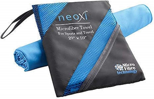 NeoXi Microfiber Towel XL for Camping Travel Absorbent Fast Drying Ultra Light for Gym Shower Boxing Football Basketball Hot Yoga Swimming Classes