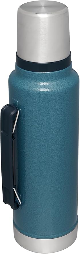 Stanley Classic Legendary Vacuum Bottle 1.5 qt | Wide Mouth with Leakproof Cup Lid | Keep Drinks Hot or Cold | Packable for Travel | Insulated Stainless Steel Thermos | BPA-Free | Hammertone Lake