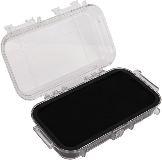 Waterproof Survival Storage Box Plastic Shockproof Box with Shock Absorption Liner Transparent Outdoor Dry Airtight Case for Camping Hiking