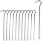 Tent Pegs - Aluminium Tent Stakes Pegs with Hook - 7’’ Hexagon Rod Stakes Nail Spike Garden Stakes Camping Pegs for Pitching Camping Tent, Canopies