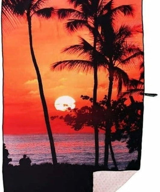 Microfiber Beach Towels- 35 x70 - Compact, Lightweight, Quick Dry, Extra Absorbent, Super Soft - Good for Beach, Pool, Yoga, Travel & Camping, Turtle Blue