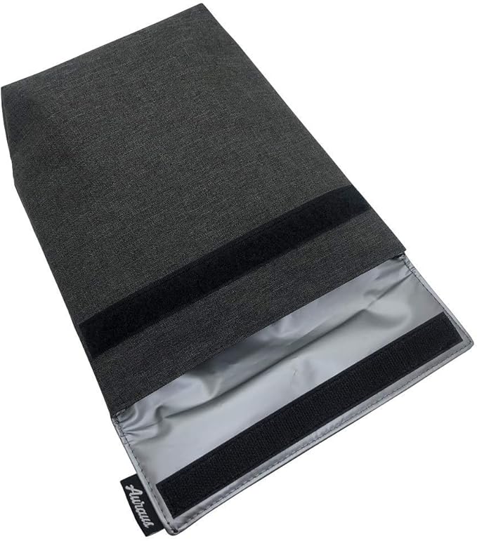 Insulated Reusable Eco Snack bag, Sandwich bag, Food Pouch, Insulated Lunch Bag, Insulin Cooling Case, golf pouch, Work, Picnics, Travel, Men, Woman (Dark Grey)