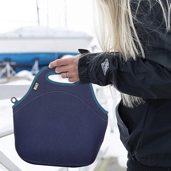 Built Gourmet Getaway Neoprene Lunch Bag - Insulated, Reusable, & Machine-Washable Lunch Tote for Hot and Cold Food Storage, Lightweight & Reusable - One Size (Celestial Blue)