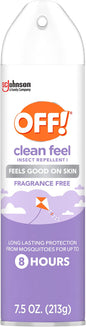 OFF! Clean Feel Insect Repellent Aerosol with 20% Picaridin, Bug Spray with Long Lasting Protection from Mosquitoes, Feels Good on Skin, 7.5 oz