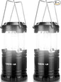 Lepro LED Camping Lanterns Battery Powered, Collapsible, IPX4 Water Resistant, Outdoor Portable Lights for Emergency, Hurricane, Storms and Outages