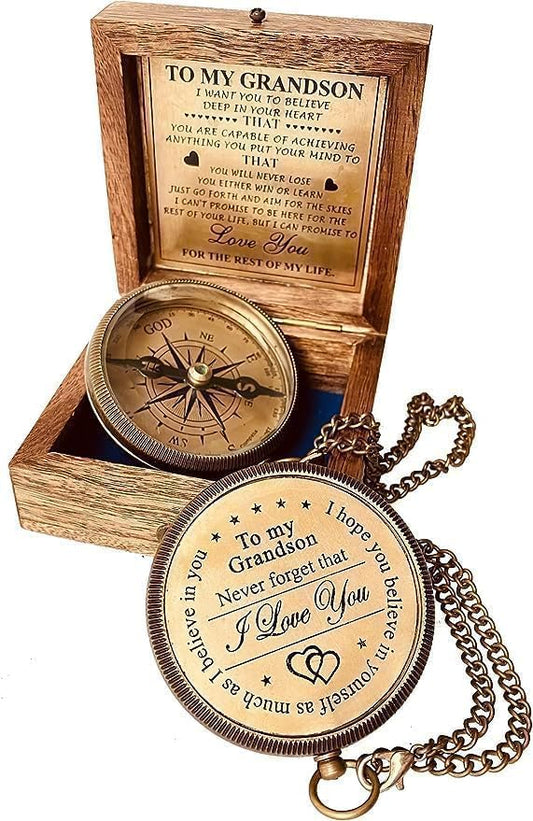 Smizzy Navigational Maritime Vintage Nautical Brass Compasses Fully Functional Titanic/Robert Frost Poem Compass/Sundial for Gift and Home Décor