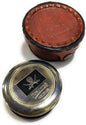 Brass Compass Pirates of Caribbean Jack Sparrow Pocket Antique Gift Free Embossed Leather Case Personalized Compass Engraved, Gift for Baptism, Confirmation, Graduation, Anniversary