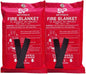 Emergency Fire Blanket Extinguisher Fire Blankets for Home 40" x 40" Fire Blanket to Smother a Kitchen. Fire Blankets are Simple to use by Pulling Down tabs (Pack 2)