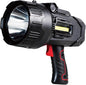 Durapower Rechargeable Spotlight, 150000 Lumens LED Spotlight Flashlight, IP44 Waterproof Handheld Spotlight for Indoor Outdoor Farm Camping Emergency
