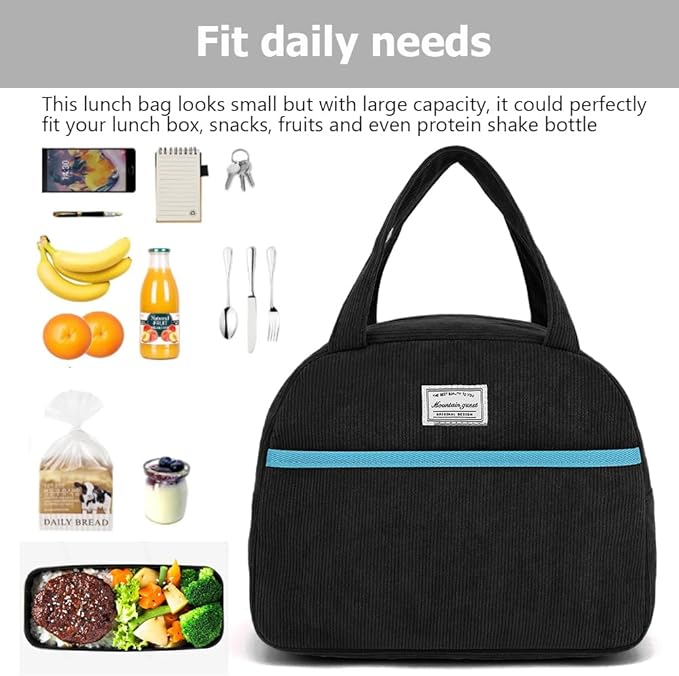 Lunch Bag Reusable Insulated Tote Lunch Bag for Women/Men Cooler Lunch Box Adult Water Resistant Work Picnic Beach or Travel