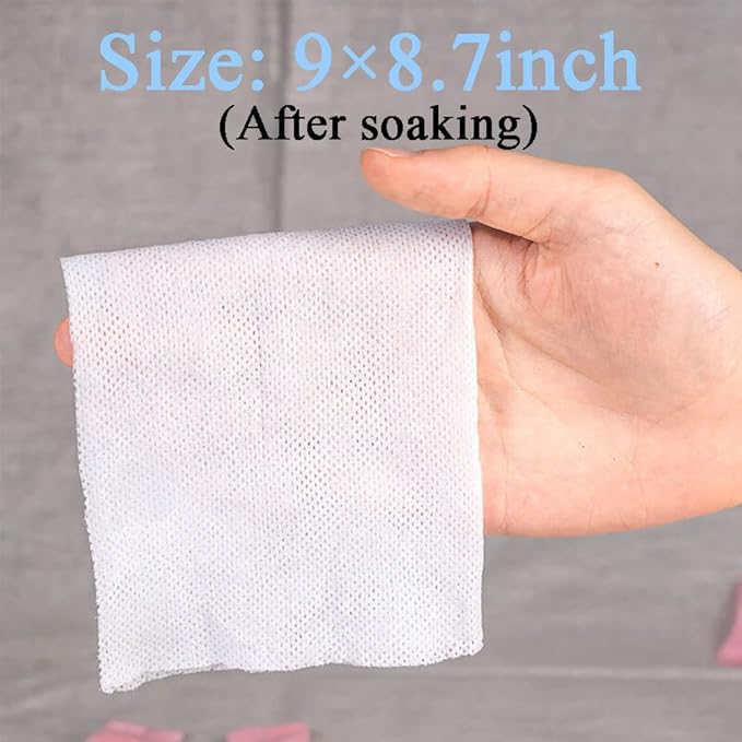 Disposable Face Towel, Compressed Towel, Mini Magic Coin Towels 100 Count Travel Disposable Napkins Tissues Portable for Travel Camping (100 Pack (Individually Packaged))