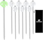 8pcs Heavy Duty Stakes,AVOFOREST in The Dark 8.66 Inch Tent Stakes Portable Camping Stakes for Camping Patio, Garden, Canopies, Grassland, Outdoor