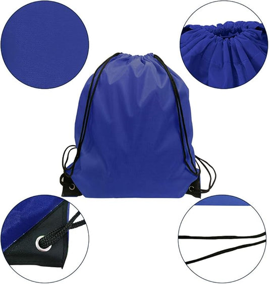 GoodtoU 32 Pcs Multicolor Drawstring Gym Backpack Bulk 16 Colors 15.5" x 13.5" Unisex Casual Sports Multi-Sport Foldable Cinch Bag