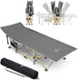 Sportneer Camping Cot: 1200D Double Layer Oxford Foldable Camping Cots for Adults - Heavy Duty Cots for Camping Travel Tent Day Outdoor & Home Guest, Camping Cots with Carry Bag & 2 Side Pockets