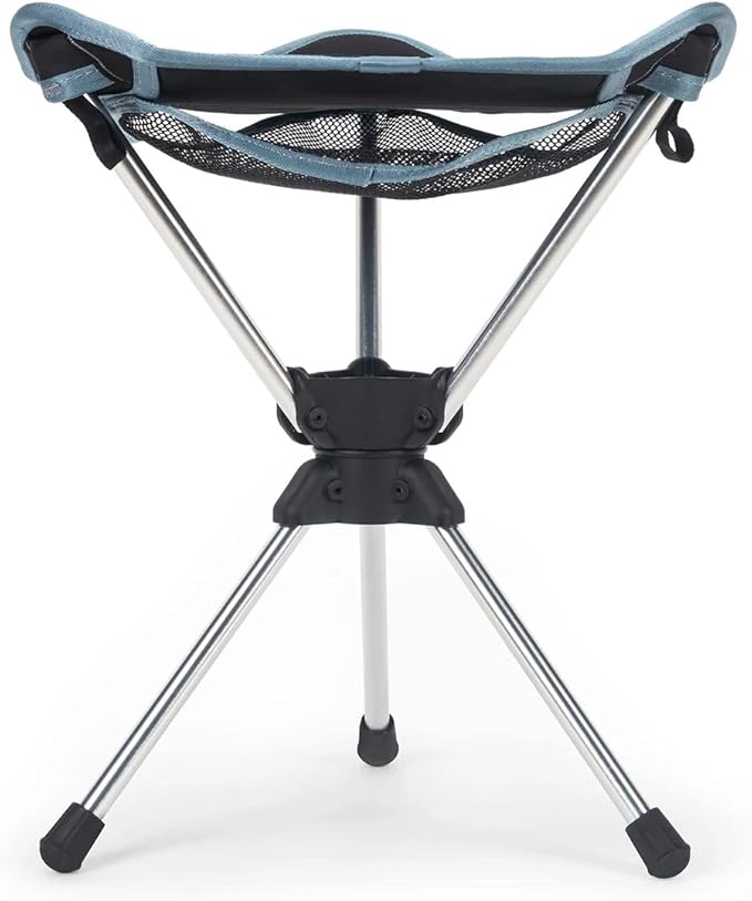 GRAND TRUNK Compass 360° Swivel Camping Stool – Ultra-Light, Foldable & Rotating Travel Chair – Compact & Durable for Outdoors, Hiking, and Fishing – Black