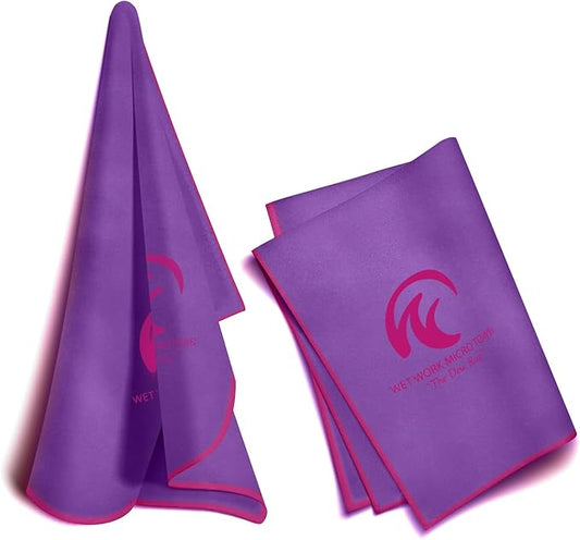 Microfiber Towel 60” by 36” for Camping, Yoga, Gym, Travel - Highly Absorbent Cleaning Cloth, Quick Drying Lightweight Material - Lint Free, Scratch Free Towels Washable and Reusable