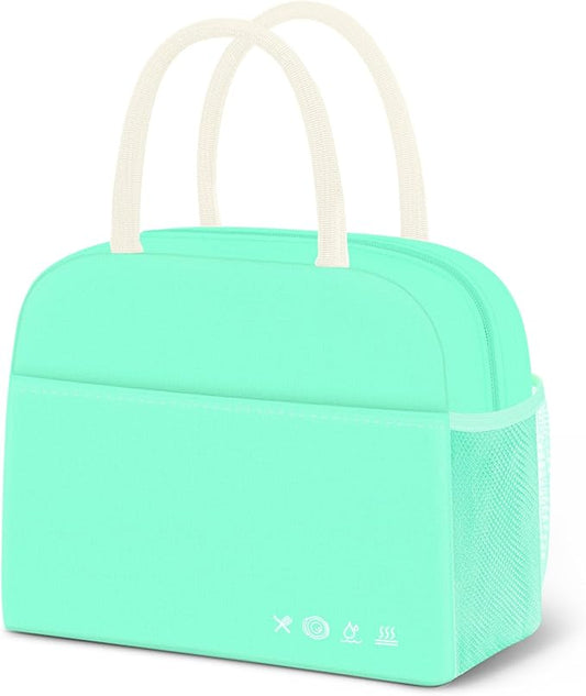Lunch Bag Women, Lunch Box for Women Men Reusable Insulated Lunch Tote Bag,Food Handbags Case High Capacity for Travel Work Picnic Beach,Mint Green
