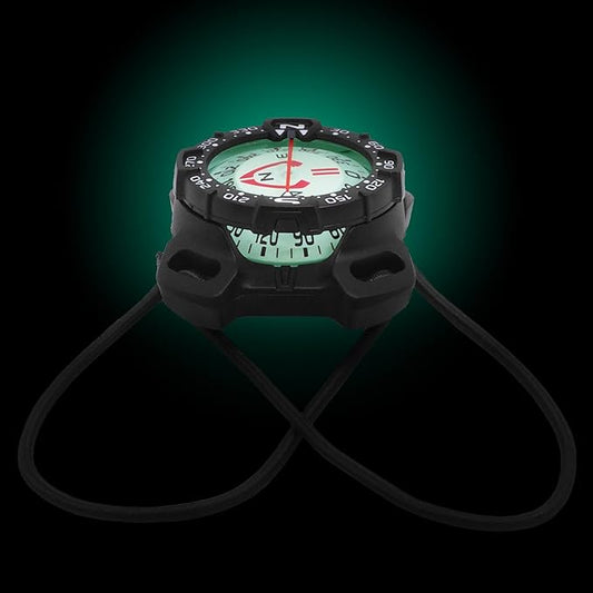 Bungee Mount Compass - Glow in the Dark, Waterproof Dive Compass for Scuba, Kayak - Diving Accessories