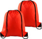 KUUQA 2Pcs Red Drawstring Backpack Bags Sack Bulk String Backpack Storage Bag