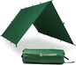 AquaQuest Defender Camping Tarp - Heavy Duty Tent Shelter or Rain Fly - Waterproof Camping Essentials for Hiking, Bushcraft & Hammock, 20 x 13 ft, Forester Green