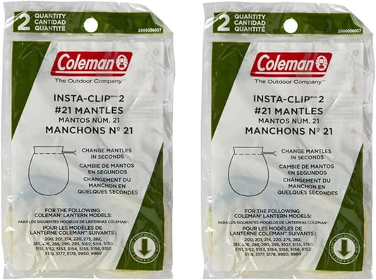 Coleman 21A134C Mantle Sock Instaclip Wire 4Pk Lantern