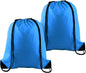 KUUQA 2 Pcs Light Blue Drawstring Backpack Drawstring Bag Bulk Sports Cinch Bags String Backpack Storage Bags for Gym Traveling