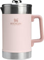 Stanley Classic Stay-Hot French Press Coffee Maker 48 oz | 5 Minute Brew, 4 Hours Hot | Mesh Filter for Coffee Grounds | Insulated Stainless Steel French Press | BPA-Free | Rose Quartz