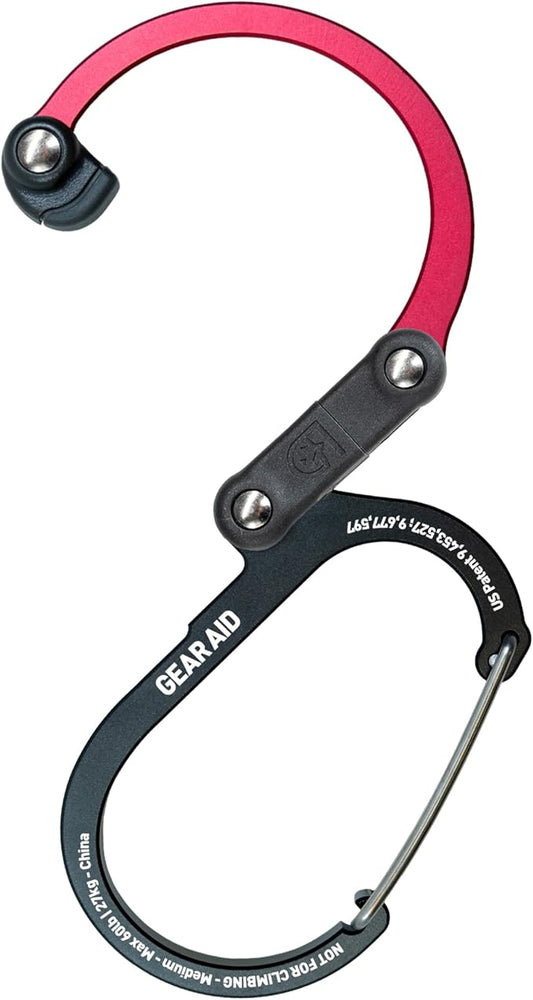 GEAR AID HEROCLIP 360° Swivel Carabiner Gear Clip and Hook (Medium) for Camping, Backpack, Suitcases and Garage Organization