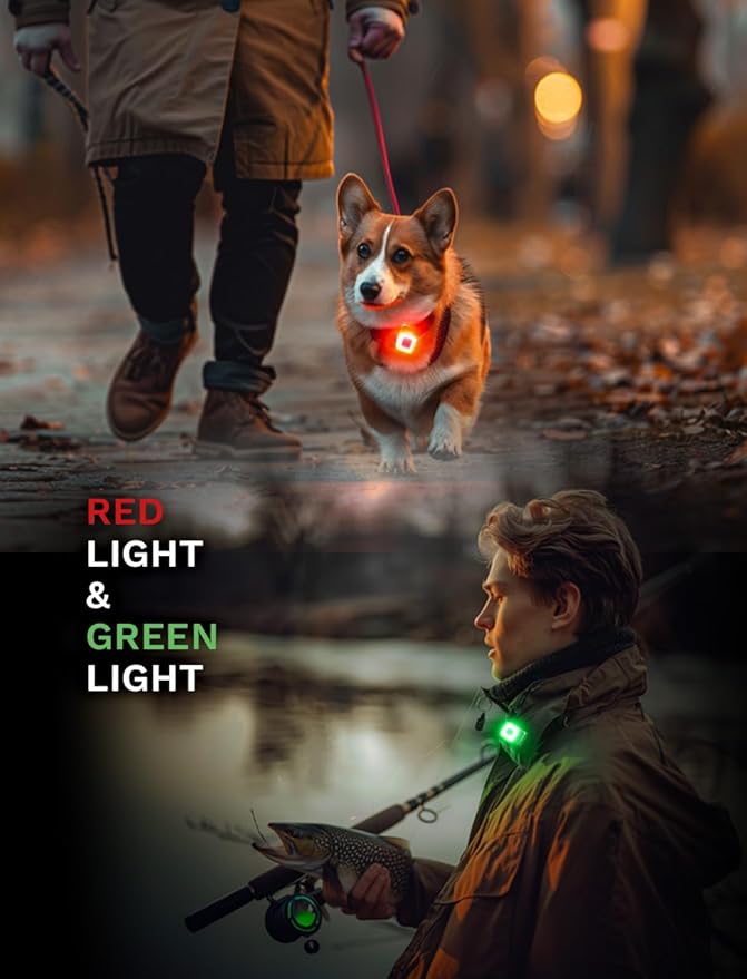 Yls 2 Pack Clip On Running Light - 5 Lighting Modes LED Flashlight, Portable Weatherproof Hat Light, Rechargeable Night Light for Camping, Hiking, Jogging