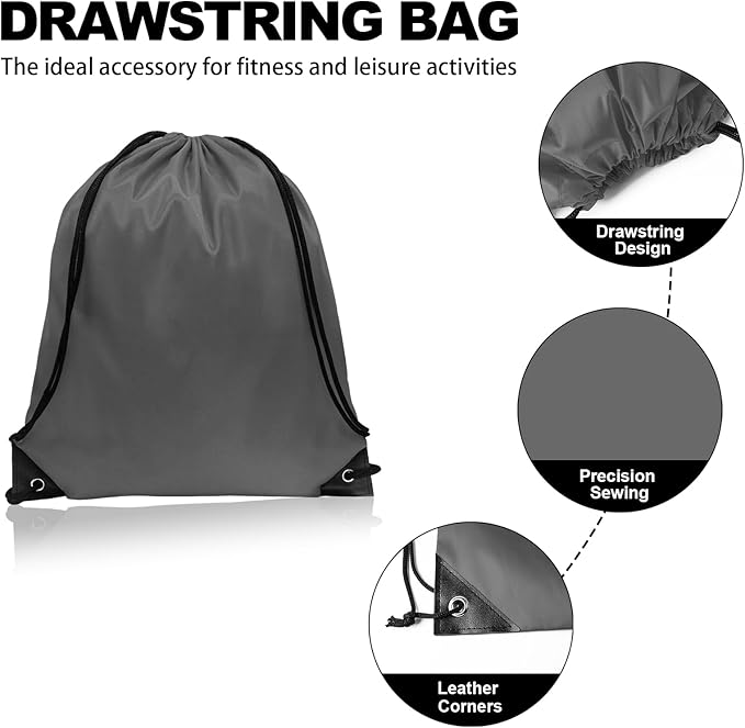 GoodtoU Drawstring Bags, Nylon Backpacks with Drawstring - Gym, Sport, Travel (10 Colors, 40Pcs)