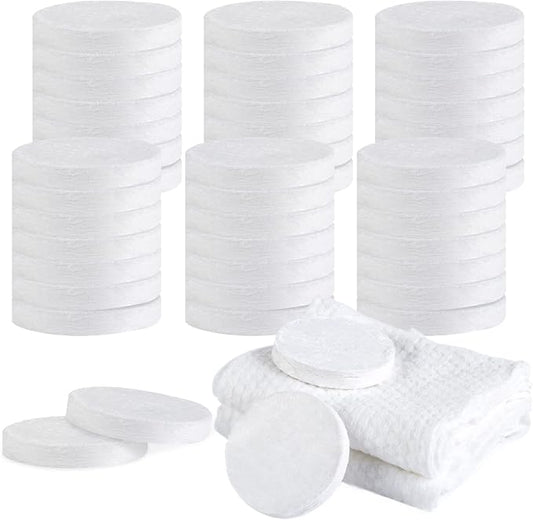 MCPINKY Compressed Towel Tablets, 42PCS Compressed Travel Towels Disposable Portable Magic Towels for Camping Hiking Face Washing Toilet and Outdoor Activities