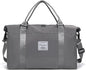 KARRESLY Travel Duffel Bag for Women,Shoulder Weekender Overnight Bag Sports Gym Tote Bag,Waterproof(Grey)