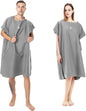 Microfiber Surf Poncho with Hooded,Changing Towel Quick Dry Change Robe Wetsuit Beach Towel One Size Fit All