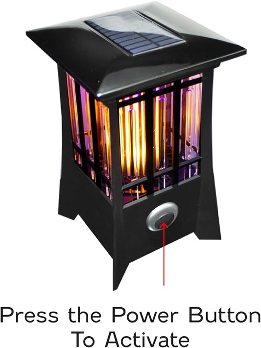 PIC Solar Flame Effect Patio Lantern Bug Zapper, ½ Acre Coverage, 2 Pack