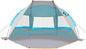 Beach Tent 2-3 Person Sun Shelter UPF 50+ with Extended Waterproof Pe Floor & 3 Mesh Roll Up Windows Fits, Portable Beach Shade Easy Setup for Outdoor Camping, Indoor, Fishing, Yard. (Blue)