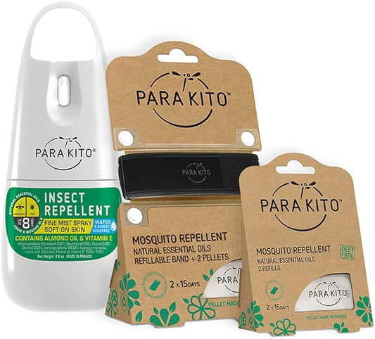 PARA'KITO Bundle | 1 Spray + 1 Wristband | Comes w/ 4 Refills