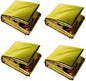 GALAXYLENSE Emergency Mylar Thermal Blanket for Survival First Aid Kits Army Outdoors Hiking Camping Bug Out Trauma Desert All Weather Condition Protection (4 Packs Gold)