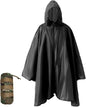 Plus Size Adult Rain Poncho with Hood and Zipper, Poncho Para Lluvia, Tactical Ponchos Adult For Camping, Hiking