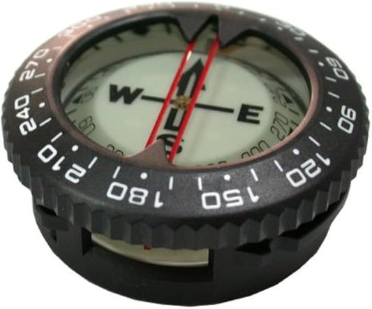 Scuba Choice Diving Compass Module - Glow in The Dark, Aluminum, 80M Max Depth, Portable, 25° Tilt, Compact & Durable - Reliable Underwater Navigation, Gear Divers, Marine Navigation Tool