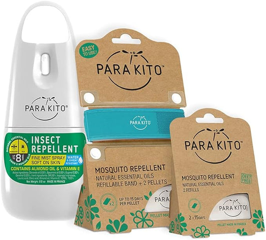 PARA'KITO Bundle | 1 Spray + 1 Wristband | Comes w/ 4 Refills