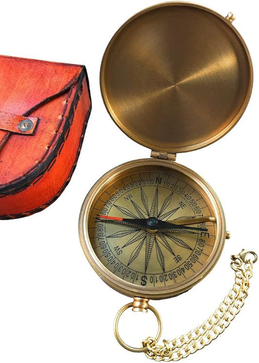 Personalized Brass E.E. Cummings Poem Compass Vintage Style Directional Magnetic/Navigation Push Open Compass Gift Ideas for Valentine's Day, Christmas
