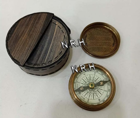Compass | Gift for Husband | Custom Engraved Compass with Leather Case Compass for Wife | Personalized Gift for mom