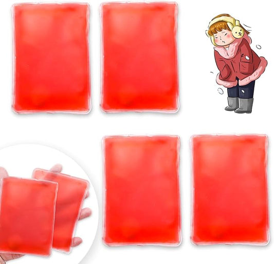 Reusable Snap Heat Pack, Reusable Pocket Hand Warmers, Hand Warmers Click, Pouch Gel Hand Warmers Used for Outdoor, Indoor, Working, Studying, Camping, Warm Gifts for Adults or Kids(Set of 4)
