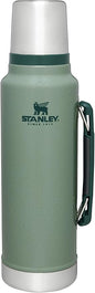 Stanley Classic Legendary Vacuum Bottle 1.5 qt | Wide Mouth with Leakproof Cup Lid | Keep Drinks Hot or Cold | Packable for Travel | Insulated Stainless Steel Thermos | BPA-Free | Hammertone Green