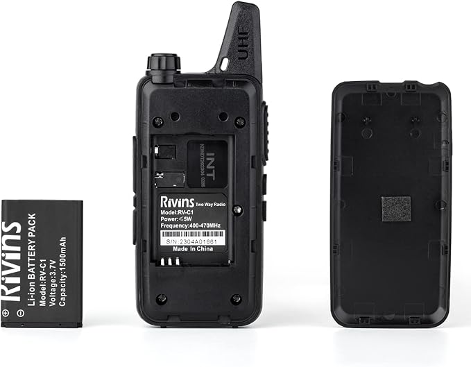 Walkie Talkies Rechargeable Long Range Two-Way Radios with Earpieces,2-Way Radios UHF Handheld Transceiver Walky Talky with Li-ion Battery and Charger（6 Pack）